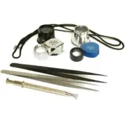 Loupe Gem Gemstone Pickup Tool Diamond Tweezers 8 Tools Magnifier Magnifying