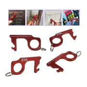 4PCS No Touch Hand Tool Anti-Microbial Keychain Contactless Keychain Easy To Use