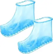 minkissy Foot Soaking Bath Basin Slippers Foot Booties for Soaking Comfortable Relaxation for Home Use Blue