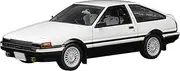 PLATS/Mono 1/32 Toyota Sprinter Torreno AE86 Hi-Tech Two-Tone (White & Black) Color-Coded Plastic Model MN01 (Automobile)