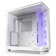 NZXT H6 Flow RGB Compact Dual Chamber TG Mid Tower ATX Case - Matte White (CC-H61FW-R1)