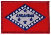 Arkansas 3.5 State Flag 3.5 inch Embroidered Hat Shoulder Patch PW F1D19C