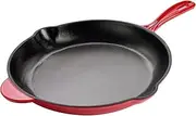 MAGEFESA Cast Iron Skillet Ferro, Optimal Retention and Heat Distribution, for All Types of Cooktop, Induction, Oven Safe, Energy Saving, Easy Cleaning, Long Durability (RED Skillet, 12.2”)