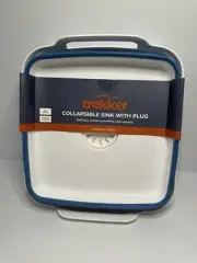 Collapsible Sink with Plug ~ Camping/Folding Dish Drainer/Fruit Wash Tub ~ New