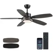 Ceiling Fan with Light and Remote/APP Control,50" Modern Indoor Ceiling Fan w...