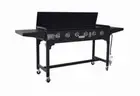 Jumbuck® 6 Hotplate Steel Trolley with Flat Lid Gas BBQ - 1340 x 490mm FREE SHIP