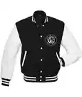 Letterman Brooklyn Nets Black Wool & White Leather Vintage Varsity Jacket Men's