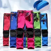 Boys Girls' Combat Pants Cargo Pants Hiking Pants Trousers Patchwork Winter Outdoor Regular Fit Warm Breathable Soft Pants / Trousers Zipper Pocket Black Red R