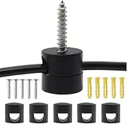 Swag Hook for Chandelier Ceiling Lights, Lamp Hook for Fabric Electrical Cord Hanging Chandelier Lighting Fixtures (Black, Pack of 5)