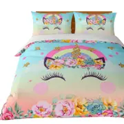 Ultra Soft Single Double Queen King Quilt Cover Set - Unicorn 2