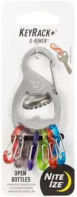 Nite Ize KeyRack+ w/ Plastic Mini S-Biners - Stainless