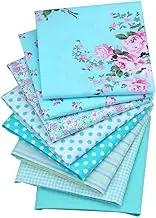ShuanShuo Blue Series Cotton Fabric Quilting Patchwork Fabric Fat Quarter Bundles Fabric for Sewing DIY Crafts Handmade Bags 40X50cm 8pcs/lot