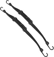 HORIALENCE 2pcs Adjustable Motorcycle Elastic Straps Durable Bungee Cord with Hooks for Luggage Helmet Flexible Sturdy Design for Secure Fit Motorcycle Accessories