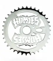 CUSTOM LASER CUT CHROME HOMIES 36T SPROCKET 20" BIKES.