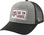 ZHATS Standard NCAA Officially Licensed Snapback Hat Big Rig Patch Gray Black Defer