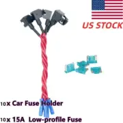 Micro Fuse Tap Add Circuit Low-Profile Truck Motorcycle Mini Fuse Holder 10Sets