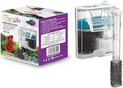 Tigerlily Enterprises 2.5W Fish Tank Filter, Mini Waterfall External Hang On Aquarium Filter For Small Nano Fish Tanks. USB Powered With 3-layer Filtration. 250L/H
