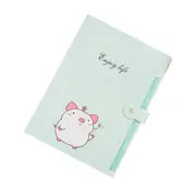 A4 Expanding File Folder Cartoon Document Holder Organ Package Storage Folder for Students Office Supplies (Green)