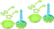 JOINPAYA 2 Sets Spike Bubble Blower: Mess Away Botanical Bubbles and Dipping Tray Manual Bubble Maker Wand Summer Outdoor Bubble Blowing Toy