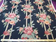 Ralph Lauren Fab Island Black Cotton Floral Print Fabric
