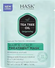 HASK Tea Tree Oil Deep Conditioner Treatment for all hair types, colour safe, gluten-free, sulfate-free, paraben-free - 1 50mL Packette