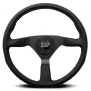 MOMO Montecarlo 380MM Leather steering wheel HDT Red/Black Horn