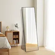 Viviendo Full Length Mirror, 150 x 50cm, Large Arch Floor Mirror with Stand, Full Body Wall Freestanding or Wall Mounted Mirrors for Bedroom Living Room, Aluminium Alloy Frame