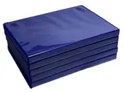 5 x Blue PS2 Replacement Game Case With Memory Card Spot Playstation 2