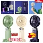 Mini Hand-held Fan Portable Folding Desk Fan Cooler Cooling USB Rechargeable AT