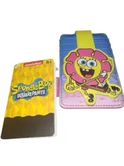 Loungefly Nickelodeon SpongeBob Square Pants Pink Flower Face Cardholder Wallet