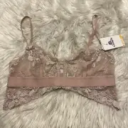 B.tempt’d Small Bralette Pink Opening Act Lacey Sheer 910227 NEW