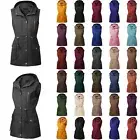 MixMatchy Hooded Adjustable Drawstring Utility Pocket Anorak Jacket Vest