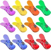 [Ninth Five] Bag Clips, Food Chip Snack Bag Sealer Clips, 12 Pack Refrigerator Magnet Clips Plastic Clips for Food and Kitchen Storage