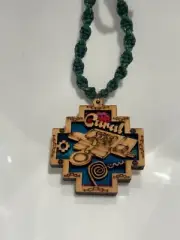 Ritual Handmade PENDANT CHAKANA ANDEAN CROSS PLYWOOD 5.5X5.5cm SEND FROM SYDNEY