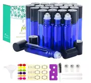 NIB! Essential Oils Roller Bottles - Cobalt Blue, Glass - 10 ml, Never Used!
