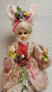 22" Cynthia Rowley Easter Elf Shelf Sitter Posable Doll Spring Mantel Decor