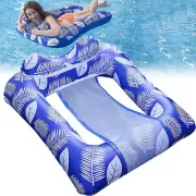 Inflatable Pool Float Surround Raft Swimming Water Hammock Chair with Mesh fo...