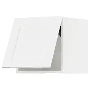 METOD wall cabinet horizontal, white Enköping/white wood effect, 40x37x40 cm