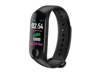 Color Screen M3 Smart Watch Heart Rate Blood Oxygen Monitor Fitness Exercise Sports Bracelet-Black