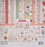 Echo Park Paper Company 646416 12" X12" Echo Park 30.5 x 30.5 cm, Welcome Baby Girl Collection Kit, 12-x 12-Inch