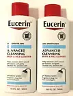 Eucerin Advanced Cleansing Body & Face Cleanser For Dry Sensitive Skin Lot of 2