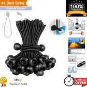 Versatile 12-Inch Bungee Cords with Ball Ends - Ideal for Camping & DIY Projects