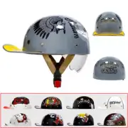 Retro Helmets Baseball Cap Half Motorcycle Duck Helmet Colorful Men Head Safety