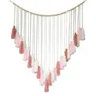 Macrame Tapestry Wear-resistant Decorative Boho Style Wood Beads Pendant Tassel