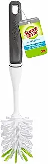 Scotch-Brite Glass and Water Bottle Brush, Long-Lasting Bristles, Safe On Glass, Plastic and Stainless Steel, Reaches Deep Into Glasses & Bottles