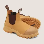 BLUNDSTONE SAFETY Men's Extreme Series Steel Toe Chelsea Work Boot Wheat - 989,