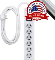 Protector Contra Sobretensiones Para Enchufe De Pared De Multiples Tomas NUEVO..