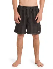 [Quiksilver] Mercury Plaid Volley 18 Inch Shorts in Black