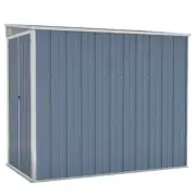 Wall-Mounted Garden Shed Outdoor Storage Tool Workshop Sheds Grey 118x194x178cm