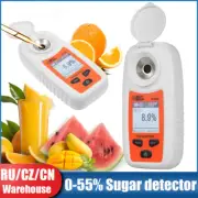 LCD Digital Refractometer Brix Meter Sugar Content Tester 0-55% Range Fruit Wine